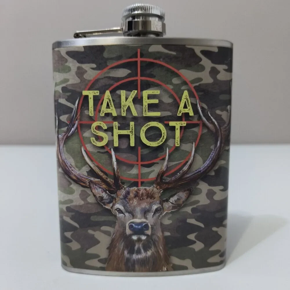 Take A Shot Stainless Steel 8oz Liquor Flask